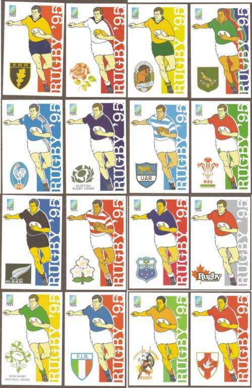 South Africa - Postcard Pack of 16 - Rugby World Cup 1995 - Still Sealed as Issued - Thematic